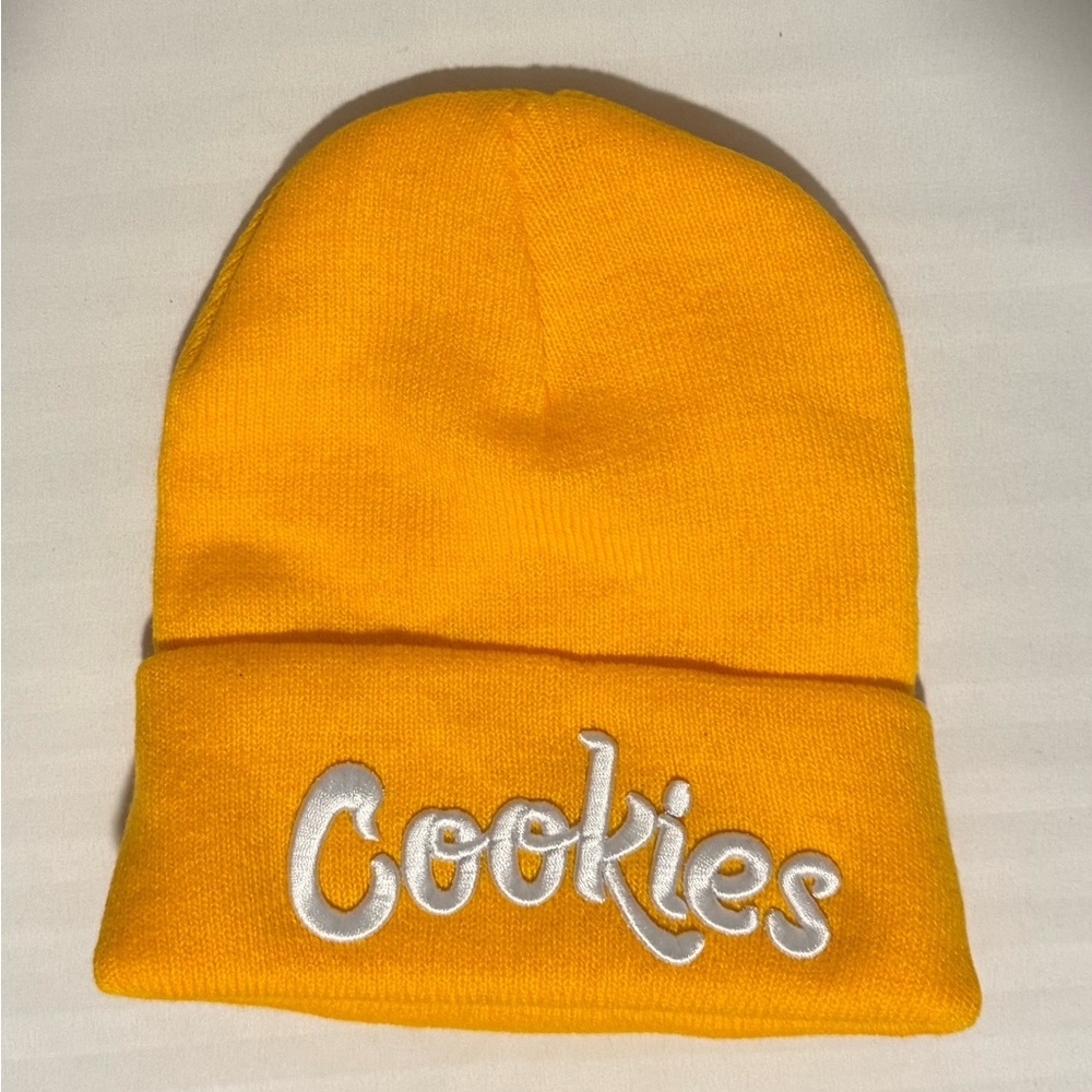 Yellow Cookies Embroidered Beanie Hat